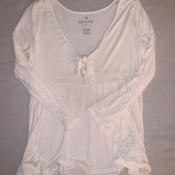 American Eagle Soft & Sexy Front-tie Long-sleeve - Picture 6 of 6